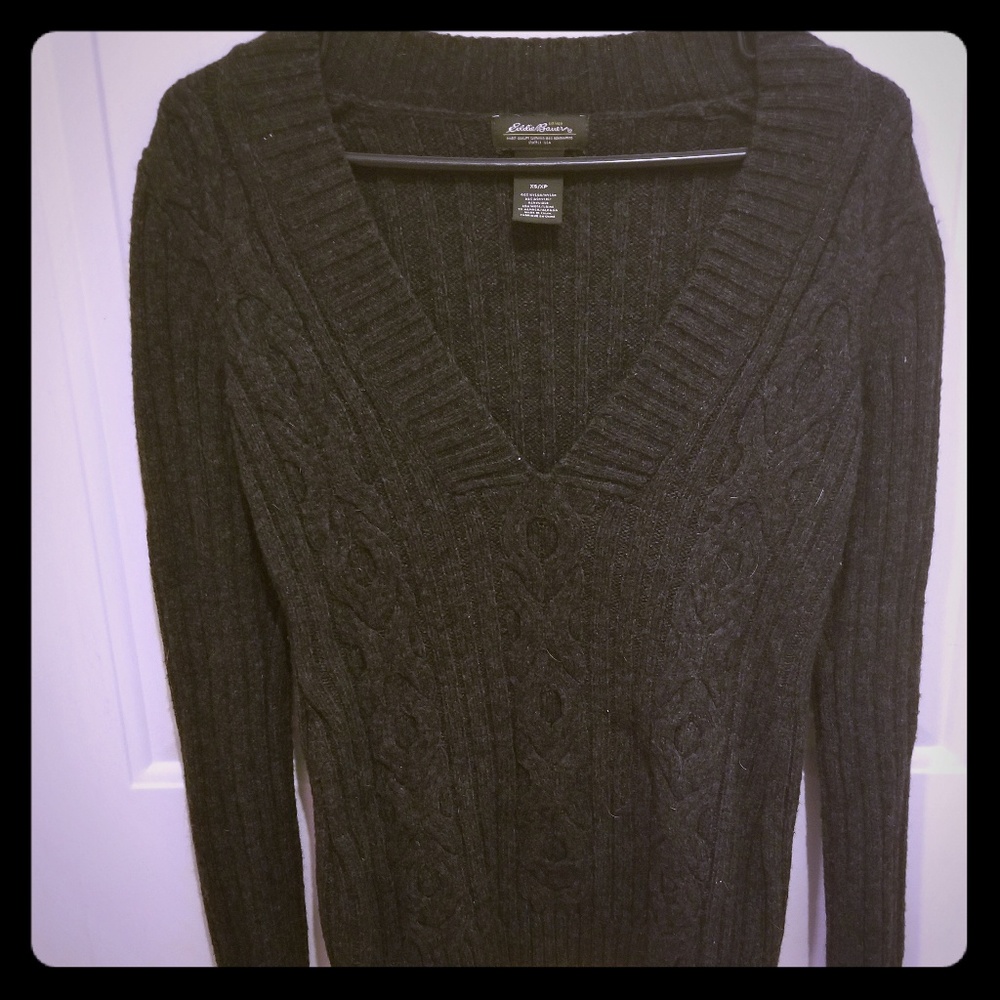 Eddie bauer gray sweater